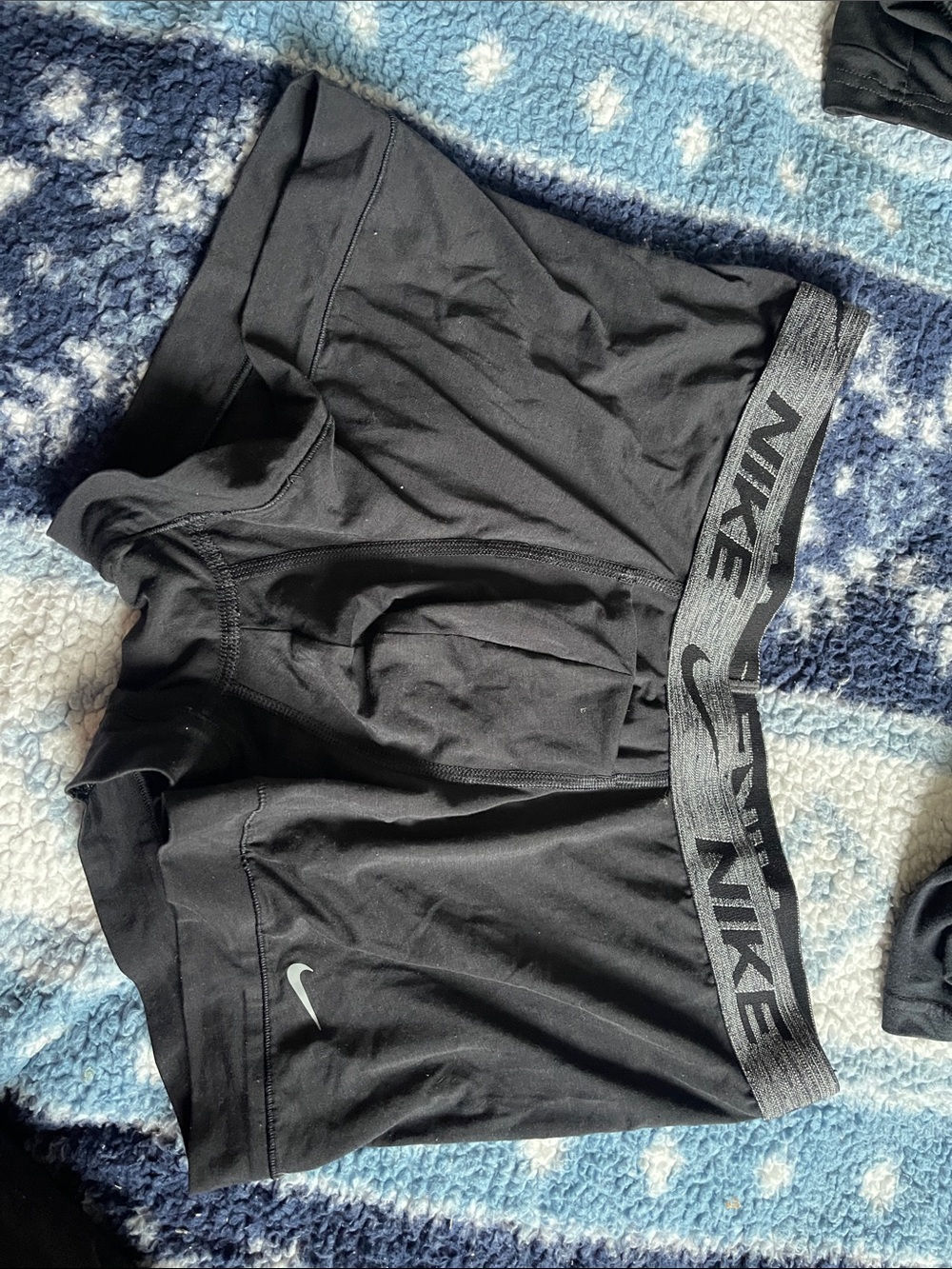 Nike Black Boxer Briefs with Gray Branded Waistband
